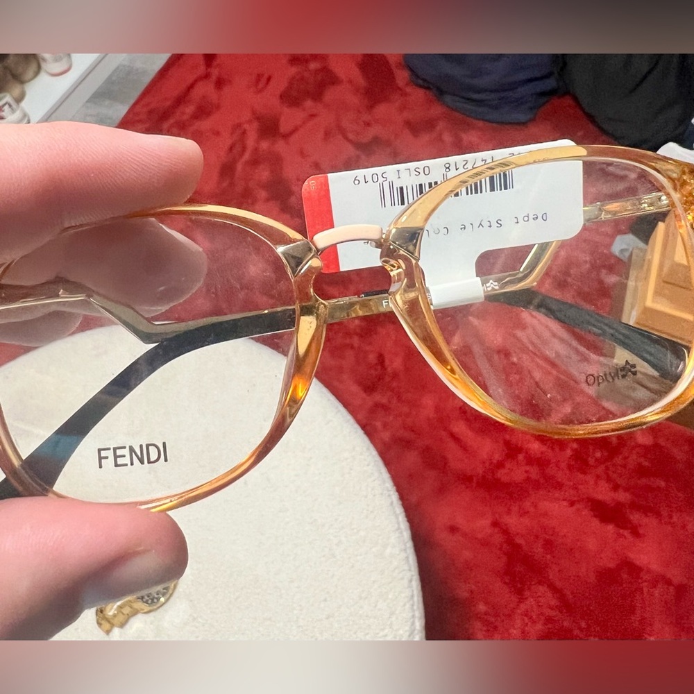 Fendi Black and Gold Eyeglasses
